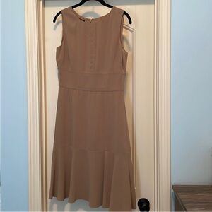 Elegant Tan Midi Dress